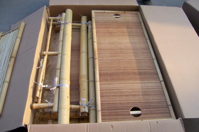 Tiki Bar Patio Outdoor Bar, Bambu Set, Islander Tiki Bar Dengan Palapa Atas Dan Ruang Gudang Untuk Taman Patio Luau Party Bazaar 2