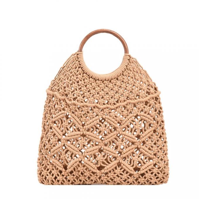 Round dan Half Round Bambu Tas Handle Dengan Akar Bambu Untuk Tas Wanita 1