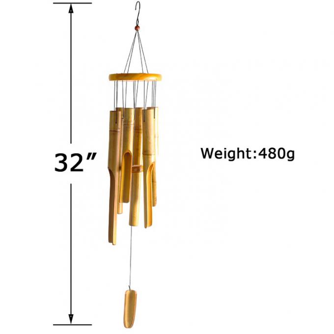 Bamboo Wind Chimes dengan Tone Deep Luar Biasa Untuk Taman Patio Rumah Atau Dekorasi Luar Ruangan 5