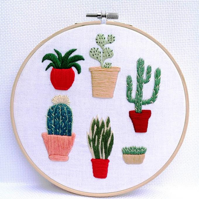 Grosir Bambu Lingkaran Cross Stitch Frame bordir Hoops Set 7