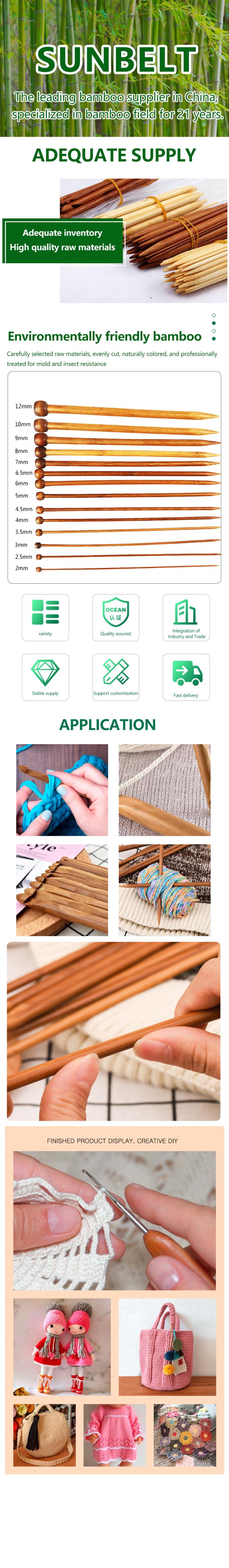 Hook Genggam Bambu Ramah Lingkungan Kuat & Nyaman untuk Merangkai Tangan 0