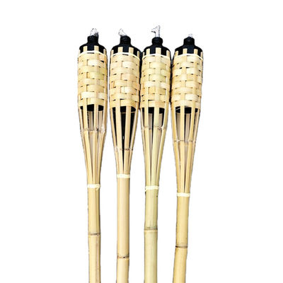 Pohon bambu alami dengan lilin serat kaca yang dapat diganti - untuk pesta halaman belakang, pernikahan, pencahayaan jalan