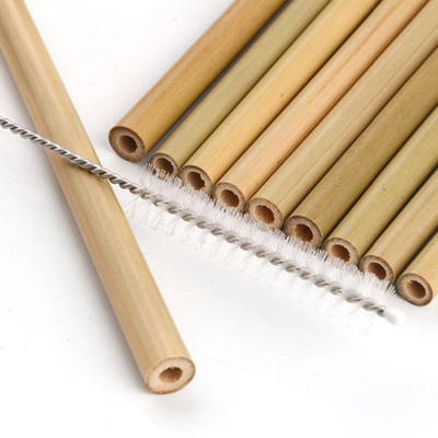 Eco Friendly Bamboo Reusable Straws Biodegradable Compostable With Straw Cleaner
