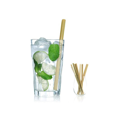 22.5cm Sedotan Bambu Sekali Pakai Penggunaan Minuman Sedotan Minum Bambu