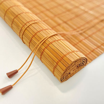 Anyaman Roman Bamboo Mat Tirai Bergulir Mudah Dipasang Shutter Outdoor 180 * 180cm