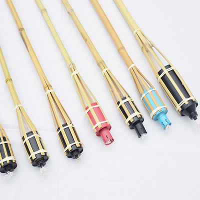 Grosir 120cm bambu obor dan berdiri obor bambu untuk taman lansekap