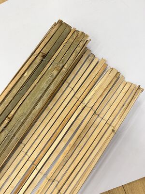 Gulungan Layar Privasi Bilah Pagar Bambu Terpisah Tahan Lama untuk Lansekap Luar Ruangan dan Dekorasi Teras