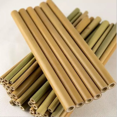 100% Sedotan Sekali Pakai Bambu 19cm 22cm Untuk Penggunaan Minum Organik Anak-anak