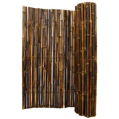 Pagar Bambu Hitam 180cm 240cm Alami Untuk Dinding Pagar Dekorasi Taman