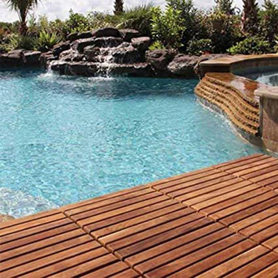 Sistem Klip Pengikat Tersembunyi Stainless Steel Lantai Bambu Luar Ruangan Horisontal