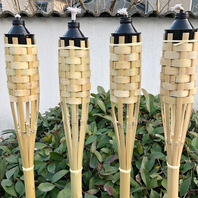 180cm Bambu Alami Buatan Tangan Obor Bambu Tiki Obor Untuk Penerangan Taman Pesta Luau
