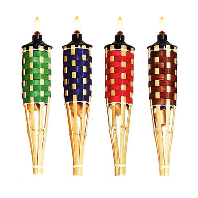 Pohon bambu alami dengan lilin serat kaca yang dapat diganti - untuk pesta halaman belakang, pernikahan, pencahayaan jalan