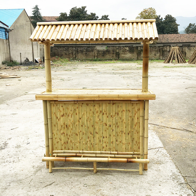Beach Entertainment Waterproof Bamboo Tiki Bar 2 4 Bangku Bambu Dengan Penyangga Punggung