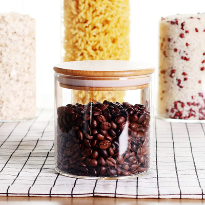 Dapur Jar Tutup Wadah Kaca Tutup Bambu Dengan Straw Silicon Leafproof