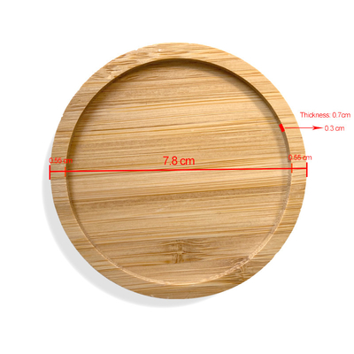 6 Pack 9cm Round Blank Bambu Coaster Bar Home Cup Coaster