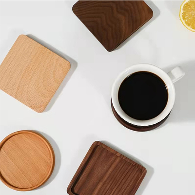 Bambu Kayu 9cm Square Drink Coaster Cangkir Kopi Kosong Gelas Minum