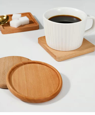 Bambu Kayu 9cm Square Drink Coaster Cangkir Kopi Kosong Gelas Minum