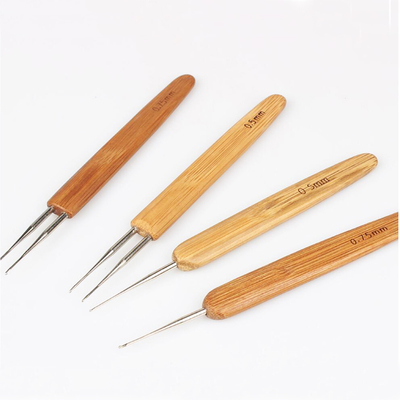 Set Jarum Rajut Bambu Crochet Hook Light Double Pointed Bamboo Knit