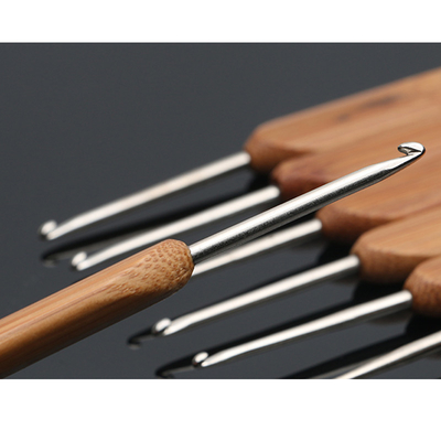 Set Jarum Rajut Bambu Crochet Hook Light Double Pointed Bamboo Knit