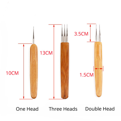 Set Jarum Rajut Bambu Crochet Hook Light Double Pointed Bamboo Knit