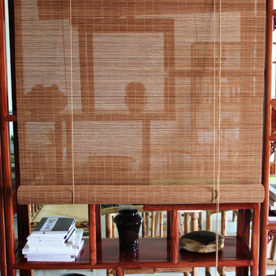 Penyaringan Cahaya Bambu Roller Blind Korek Api Bambu Outdoor Roll Up Gorden