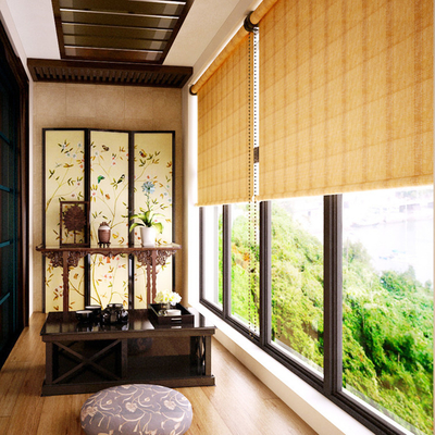 2m Alam Bambu Roller Blind Window Curtain Sun Proof Dekorasi Rumah