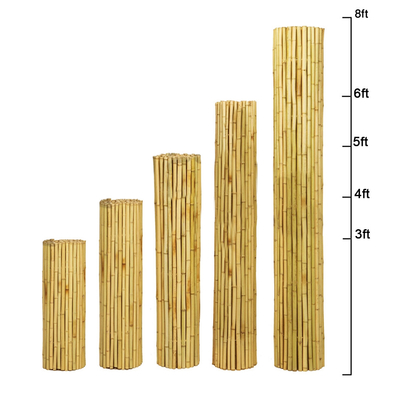 Pembibitan 2x1.8m Pagar Bambu Dekoratif Dengan Bingkai Pagar Bambu Berkarbonasi
