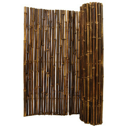 Penyaringan Bambu Berwarna Alami 240cm Taman Bambu Gulung Pagar