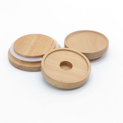 Cincin Silikon Tutup Toples Bambu Stoples Penyimpanan Toples Lilin Tutup Kedap Udara Bambu