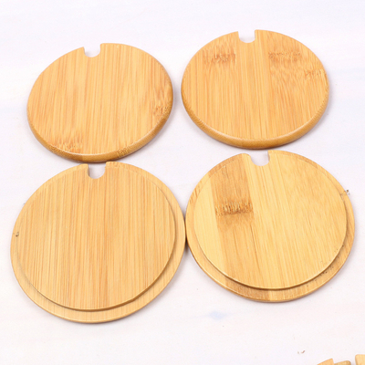 Toples Penyimpanan Makanan Dengan Tutup Bambu Untuk Permen, Kue, Beras, Gula, Tepung, Pasta, Kacang