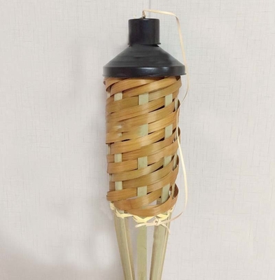 115cm Taman Bambu Tiki Torch Tenunan Tangan Obor Pesta Bambu