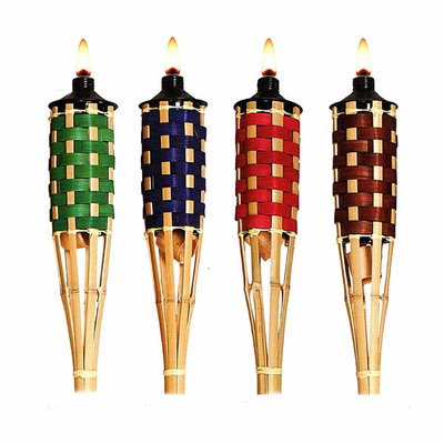 110cm Outdoor Natural Bamboo Torch Citronella Torch Untuk Penerangan Taman, Pesta Luau