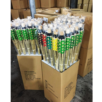 110cm Outdoor Natural Bamboo Torch Citronella Torch Untuk Penerangan Taman, Pesta Luau