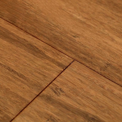 Carbonized Strand Smooth Solid Bamboo Flooring Dengan Klip Pengikat Tersembunyi