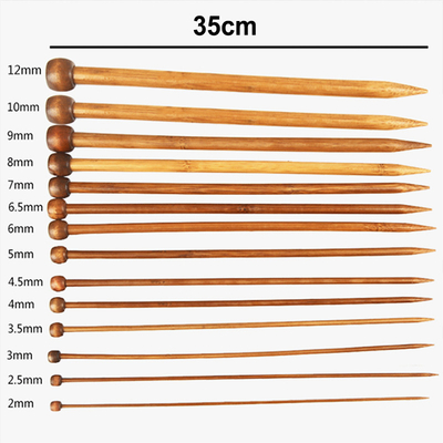 12 pcs Jarum Rajut Melingkar Bambu Set Kait Crochet Bambu