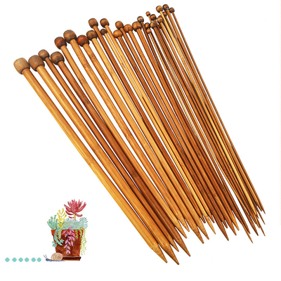 12 pcs Jarum Rajut Melingkar Bambu Set Kait Crochet Bambu