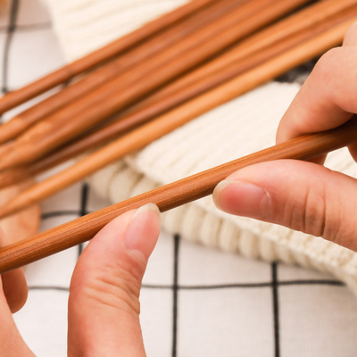 Jarum Rajut Melingkar Sweater Bambu Kait Kait Halus Berujung Ganda