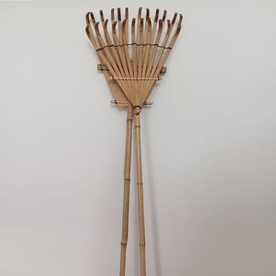 12 Tines 140cm Ringan Rake Bambu Gress Rake Garden Lawn Rake