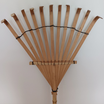 11 Tine 145cm Bamboo Rake Handmade Rustless Garden Rakes Garu