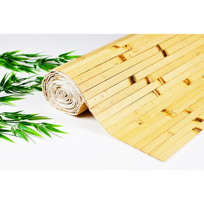 Wallpaper Bambu Disesuaikan Panel Bambu Lebar 17mm Anyaman Kembali