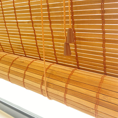 1.8m Nature Bamboo Roll Up Shade Untuk Windows Colorful Roman Tirai Penyaringan Cahaya