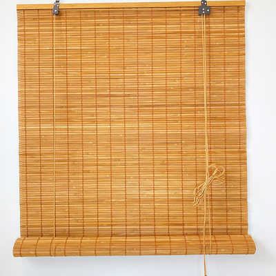 1.8m Nature Bamboo Roll Up Shade Untuk Windows Colorful Roman Tirai Penyaringan Cahaya