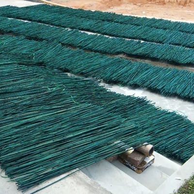 20cm Painted Raw Bamboo Poles Stakes Rods Dekorasi Hijau