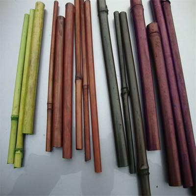 Anti Mould Painted Bamboo Stakes Colourful Plant Tonkin Carbonized 250cm