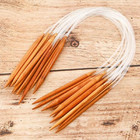 Tabung Transparan Bambu Jarum Rajut Melingkar Double Pointed Crochet Needles Kits