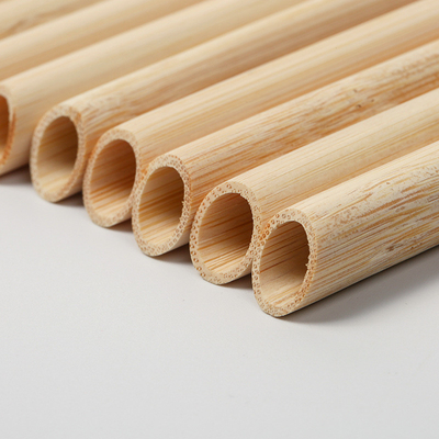 Sedotan Minum Bambu Alami yang Dapat Digunakan Kembali Dengan Label Laser Log Biodegradable yang Disesuaikan
