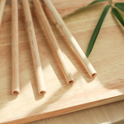 Eco Friendly Reusable Bamboo Drinking Straw Untuk Pesta Minuman Kopi Teh 10cm 12cm