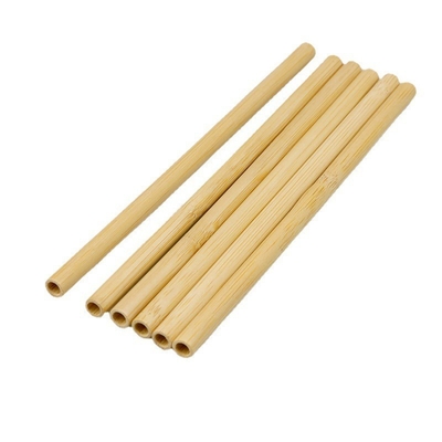 Sedotan Minum Bambu Alami yang Dapat Digunakan Kembali Dengan Label Laser Log Biodegradable yang Disesuaikan