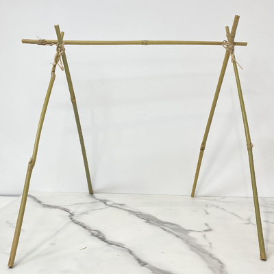 Bahan Baku Bambu Alami yang Disesuaikan Taruhan Bambu 40cm 60cm 90cm Panjang 6mm Diameter