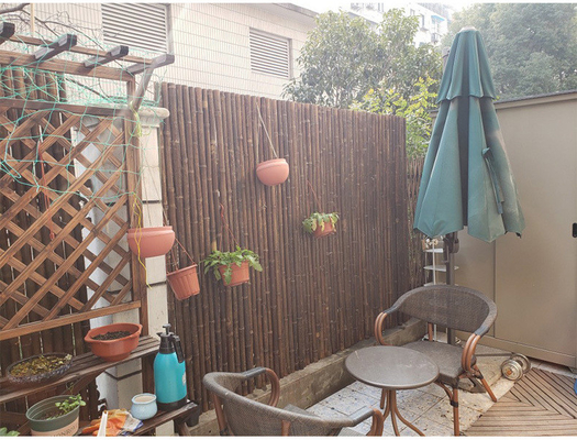 Panel Pagar Taman Bahan Baku Bambu Alami Dengan Panjang 180cm 240cm